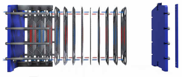 plate heat exchanger exploded view