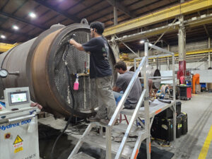 Strategies for Minimizing Downtime in Condenser Retubing: Keeping Your Critical Path on Schedule 1 Merrick Group technician performing Eddy Current Testing